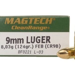 Magtech Clean Range Ammunition 9mm Luger 124 Grain Encapsulated 1000 round