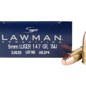 Speer Lawman Ammunition 9mm Luger 147 Grain Total Metal Jacket 1000 round