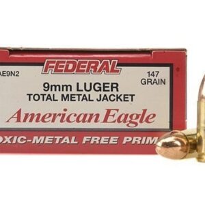 Federal American Eagle Ammunition 9mm Luger 147 Grain Total Metal Jacket