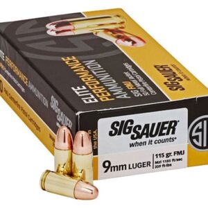 Sig Sauer Elite Performance Ammunition 9mm Luger 115 Grain Full Metal Jacket 1000 round