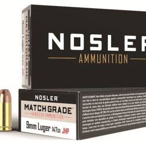 Nosler Match Grade Ammunition 9mm Luger 147 Grain Jacketed Hollow Point 1000 round