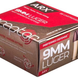 Inceptor Preferred Defense Ammunition 9mm Luger 65 Grain ARX Lead-Free 500 round