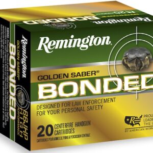 Remington Golden Saber Bonded Ammunition 9mm Luger +P 124 Grain Jacketed Hollow Point 500 round