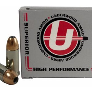 Underwood Ammunition 9mm Luger +P 124 Grain Jacketed Hollow Point 500 round