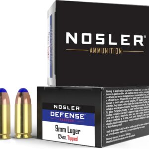 Nosler Defense Ammunition 9mm Luger +P 124 Grain Bonded Tipped 500 round
