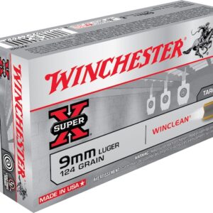 Winchester WinClean Ammunition 9mm Luger 124 Grain Brass Enclosed Base 1000 round