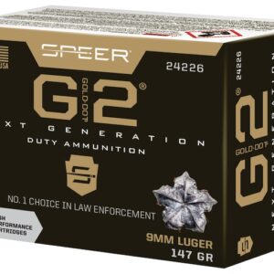 Speer Gold Dot G2 Ammunition 9mm Luger 147 Grain Jacketed Hollow Point 500 round