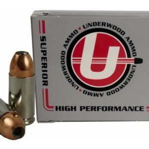 Underwood Ammunition 9mm Luger +P+ 124 Grain Jacketed Hollow Point 500 round