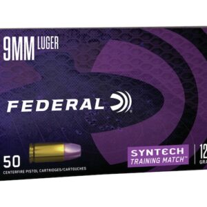 Federal Syntech Training Match Ammunition 9mm Luger 124 Grain Total Synthetic Jacket 1000 round