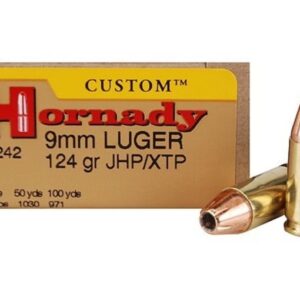 Hornady Custom Ammunition 9mm Luger 124 Grain XTP Jacketed Hollow Point 500 round