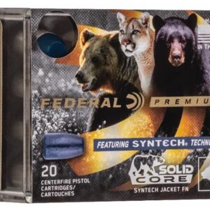 Federal Syntech Solid Core Ammunition 9mm Luger +P 147 Grain Total Synthetic Jacket Hard Cast Flat Nose 500 round