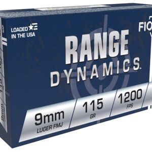 Fiocchi Range Dynamics Ammunition 9mm Luger 115 Grain Full Metal Jacket 1000 round