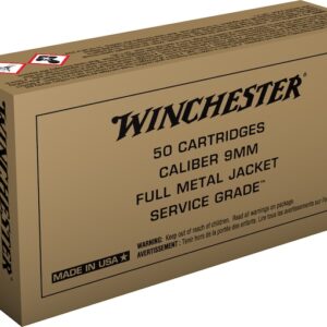 Winchester Service Grade 9mm Luger 115 Grain Full Metal Jacket 1000 round