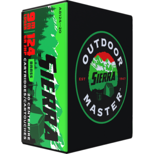 Sierra Outdoor Master Ammunition 9mm Luger 124 Grain Jacketed Hollow Point 500 rounds