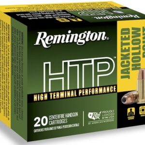 Remington High Terminal Performance (HTP) Ammunition 9mm Luger 115 Grain Jacketed Hollow Point 500 round