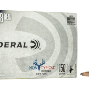 Federal Premium Non-Typical 7mm-08 Remington 150 grain Non-Typical Soft Point Centerfire Rifle Ammunition 708DT1 Caliber: 7mm-08 Remington, Number of Rounds: 500