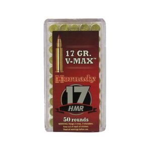 Hornady Varmint Express Rimfire .17 Hornady Magnum Rimfire 17 Grain V-MAX Rimfire Ammunition 500 RDS