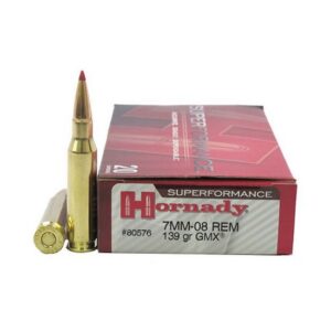 Hornady Superformance 7mm-08 Remington 139 Grain Gilding Metal eXpanding Centerfire Rifle Ammunition 80576 Caliber: 7mm-08 Remington, Number of Rounds: 500