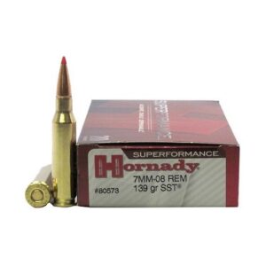 Hornady Superformance 7mm-08 Remington 139 Grain Super Shock Tip Centerfire Rifle Ammunition 80573 Caliber: 7mm-08 Remington, Number of Rounds: 500