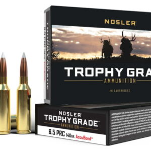 Nosler 6.5 PRC AccuBond 140 grain Brass Cased Rifle Ammunition 61014 Caliber: 6.5mm PRC, Number of Rounds: 500