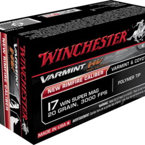 Winchester VARMINT HV .17 Winchester Super Magnum 20 grain Polymer Tip 1000 rounds